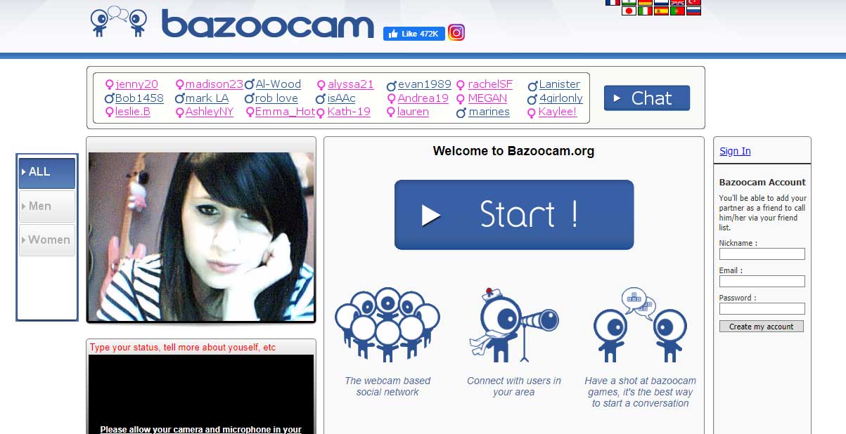 Bazoocam Görüntülü Sohbet